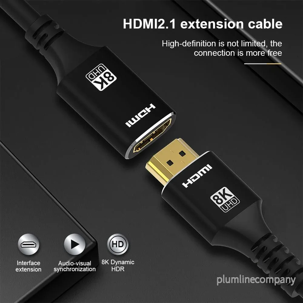 NÖRDIC HDMI förlängningskabel 2m 8K60Hz 4K144 HDMI 2,1 48Gbps Ultra High Speed HDMI - Bild 3