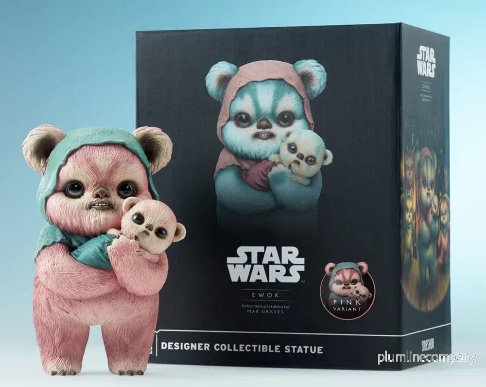 Star Wars Designer Statue Ewok av Mab Graves - Pink Variant 18 cm - Bild 3