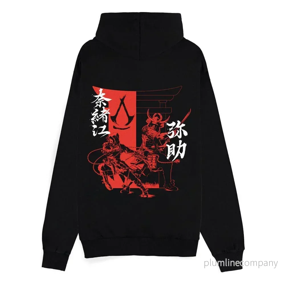 Assassin’s Creed Shadows Zipper Hoodie i Två Färger med Kanji