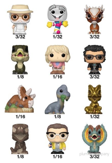 Jurassic Park Bitty POP! Figurer 2 cm Display (32) Komplett Samling - Bild 3
