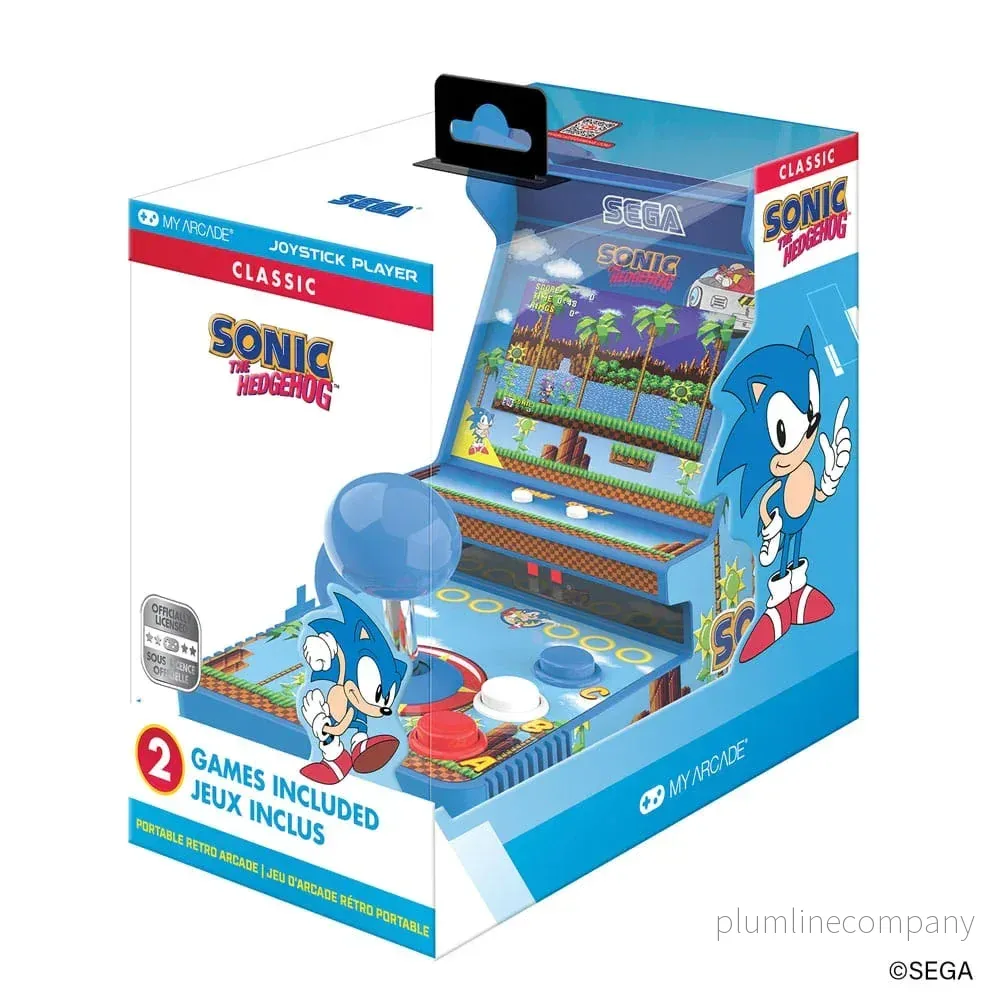 Sonic The Hedgehog Bärbar Retro Arcade Joystick Spelare - Bild 3