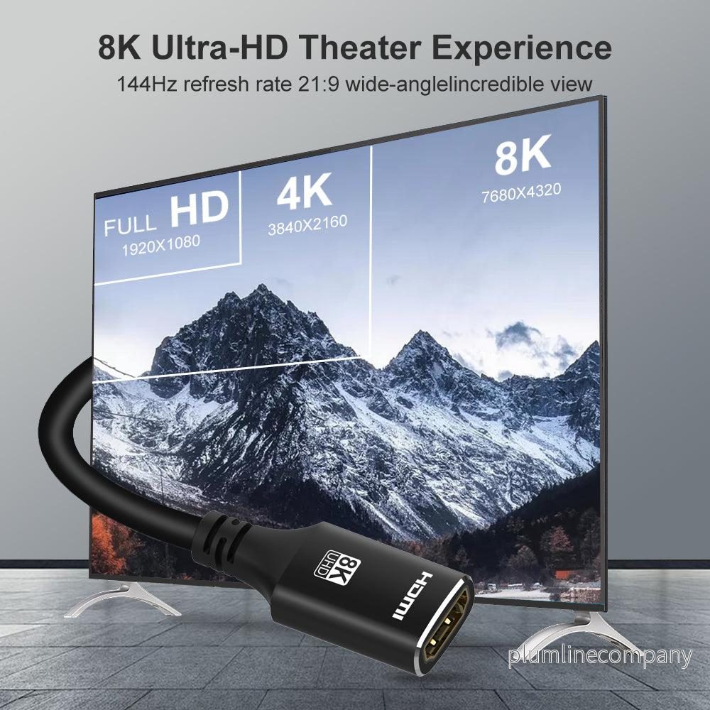 NÖRDIC HDMI förlängningskabel 1,5m 8K60Hz 4K144 HDMI 2,1 48Gbps Ultra High Speed HDMI - Bild 2