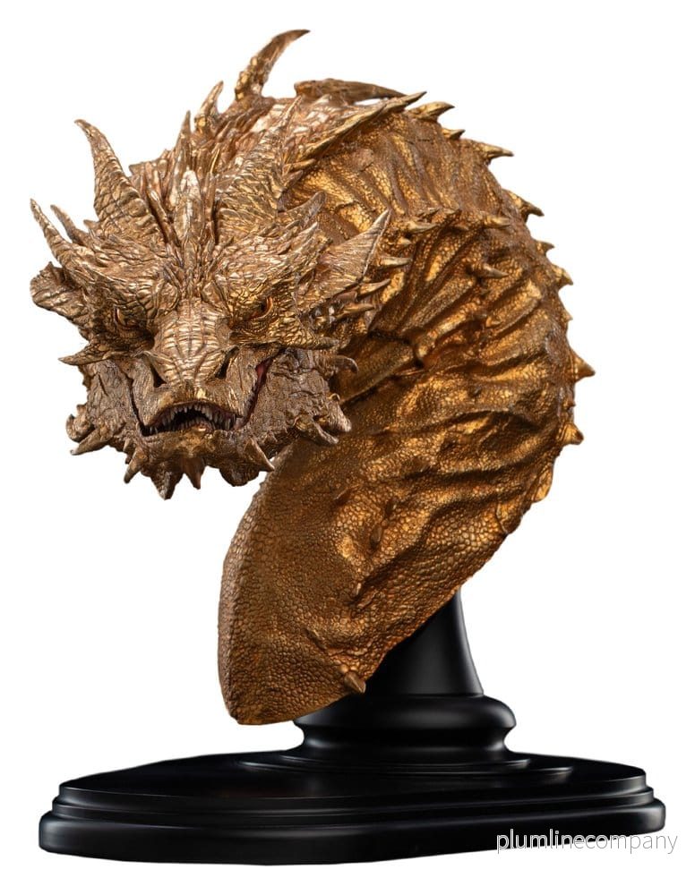 Hobbiten huvudstaty Smaug the Golden 36 cm