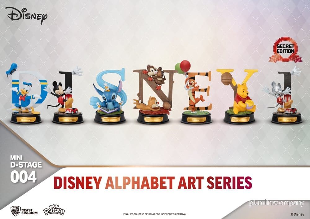 Disney Mini Diorama Scen Figur 6-pack Alfabet Konst 10 cm - Bild 2