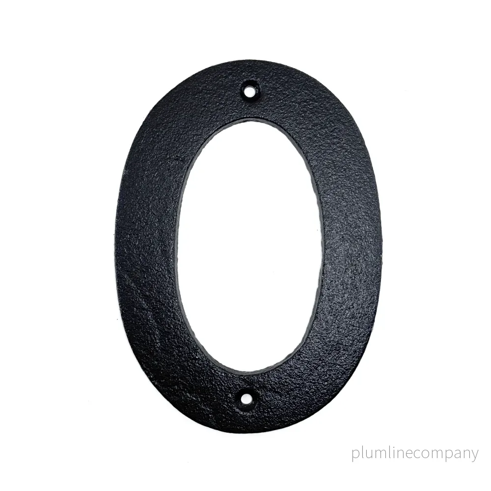 Fasadsiffra 0 i gjutjärn 16 cm
