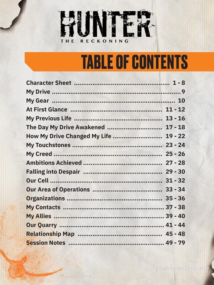 Hunter: The Reckoning 5th Edition RPG Journal – Expanded Character Sheet Journal - Bild 3