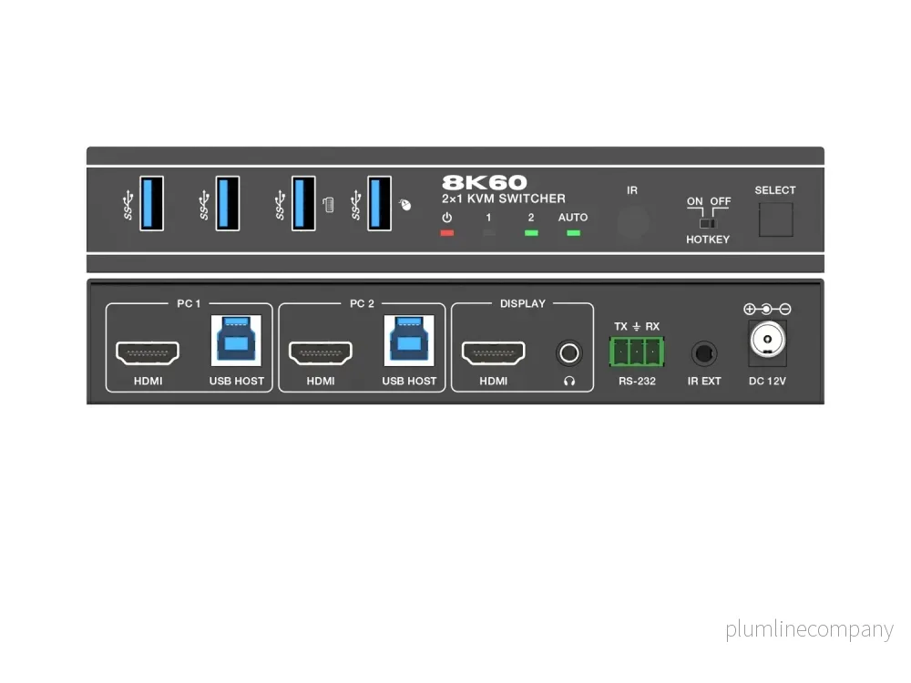 NÖRDIC 8K60Hz KVM-switch 2 till 1 stöder UltraWide moitors 4xUSB-A NÖRDIC 8K60Hz KVM-switch 2 till 1 stöder UltraWide moitors 4xUSB-A