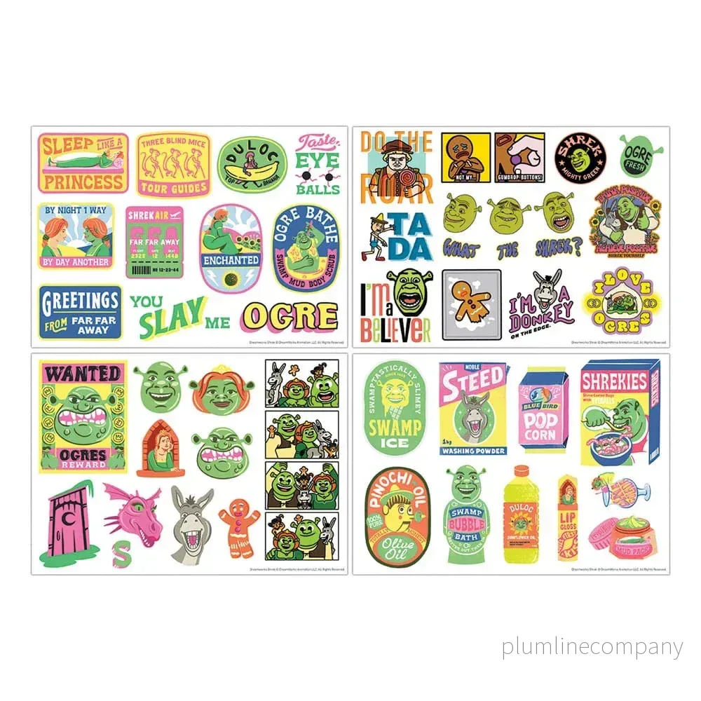 Shrek Tech Sticker Pack – 48 Vinyl Decals Shrek Tech Sticker Pack – 48 Vinyl Decals