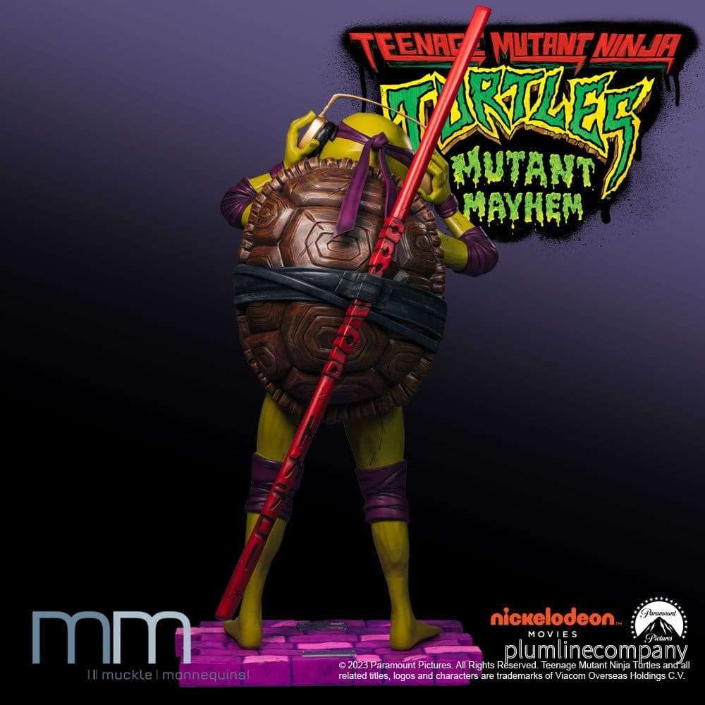 Teenage Mutant Ninja Turtles: Mutant Mayhem staty i naturlig storlek Donatello 170 cm - Bild 2