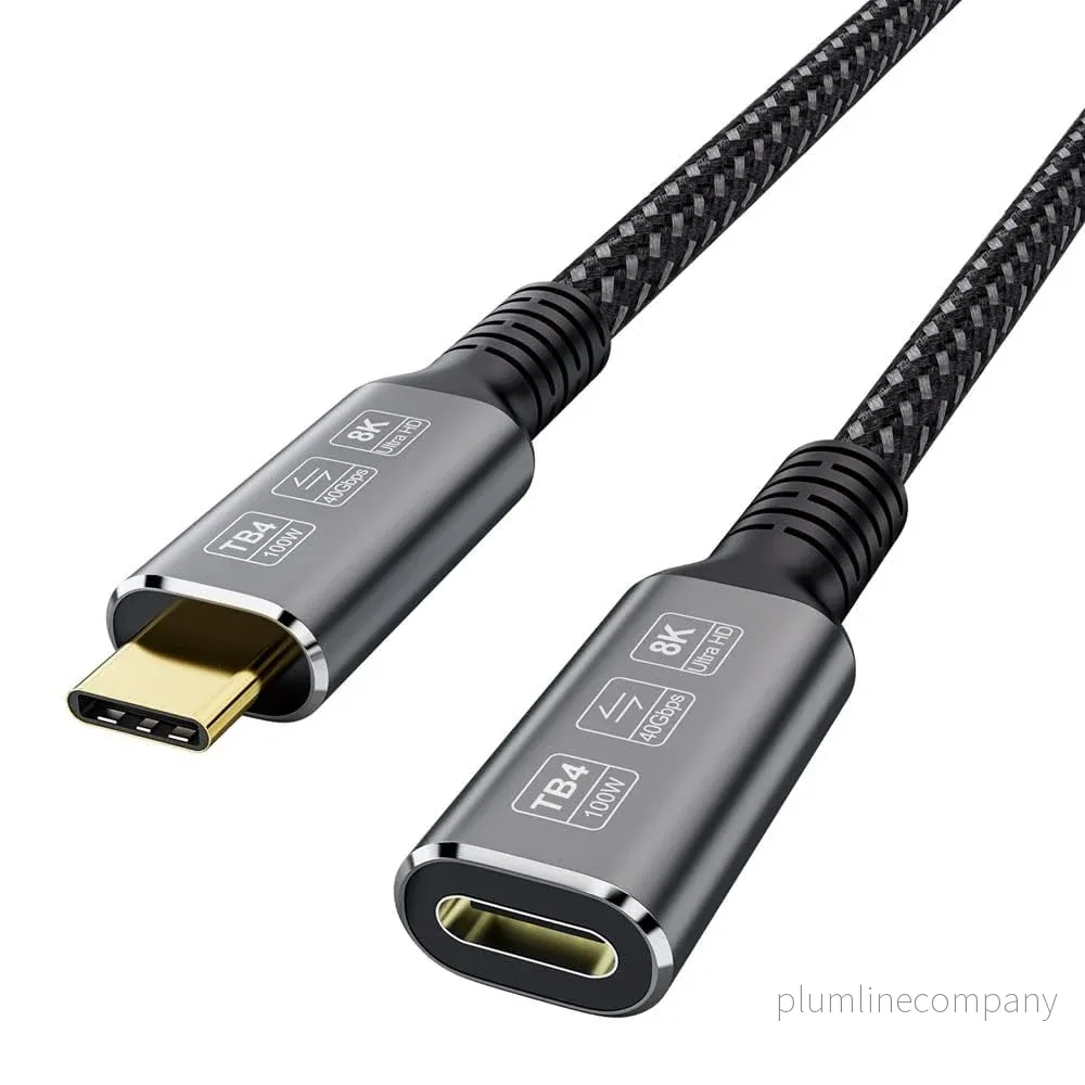 NÖRDIC 2m Thunderbolt 4 förlängningskabel, USB-C hane till hona, 100W snabbladdning, 40Gbps, 8K 60Hz NÖRDIC 2m Thunderbolt 4 förlängningskabel, USB-C hane till hona, 100W snabbladdning, 40Gbps, 8K 60Hz