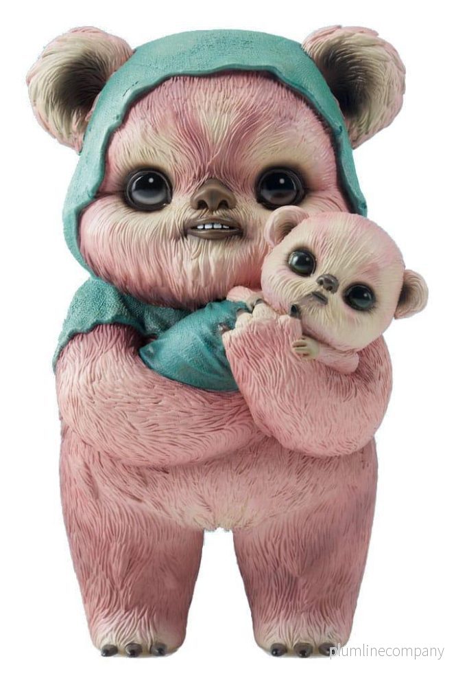 Star Wars Designer Statue Ewok av Mab Graves - Pink Variant 18 cm