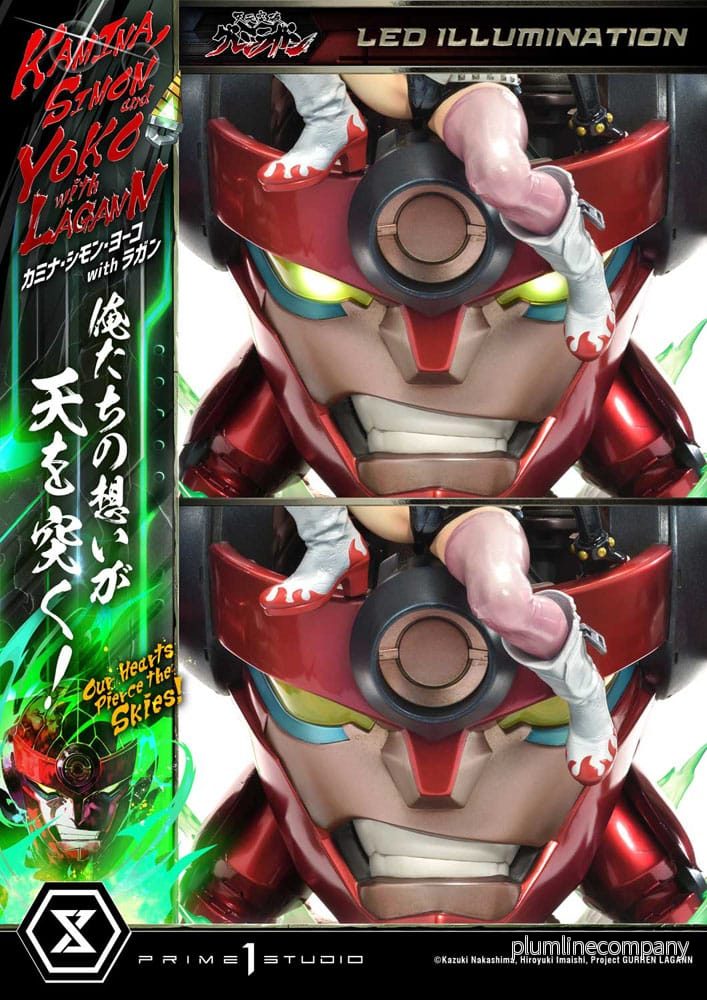 Gurren Lagann Ultimate Premium Masterline Series staty 1/4 Kamina, Simon & Yoko med Lagann Deluxe Bonus Version 97 cm - Bild 3