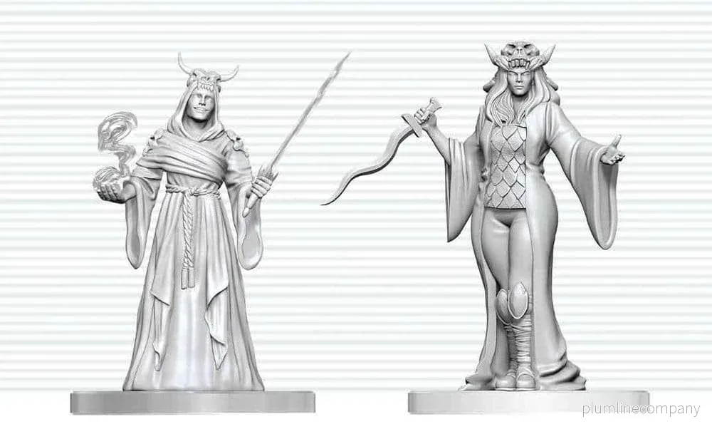 Dungeons & Dragons Nolzur’s Marvelous Miniatures Omålad figur Cultist Fanatic & Hierophant 14 cm Dungeons & Dragons Nolzur’s Marvelous Miniatures Omålad figur Cultist Fanatic & Hierophant 14 cm