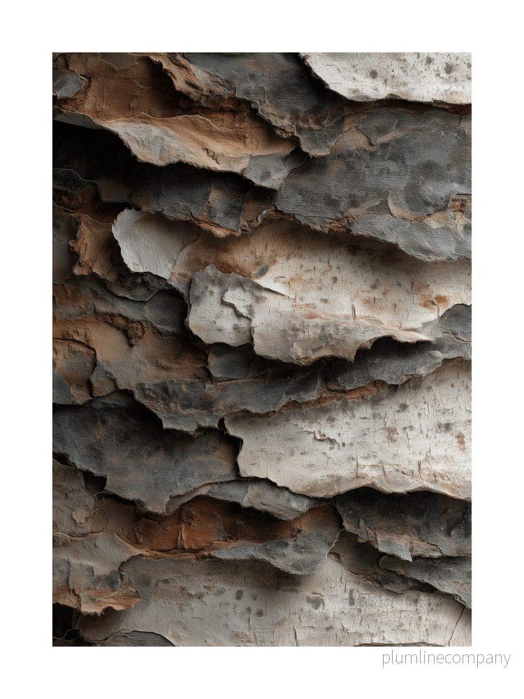 Layered Rustic Bark Poster