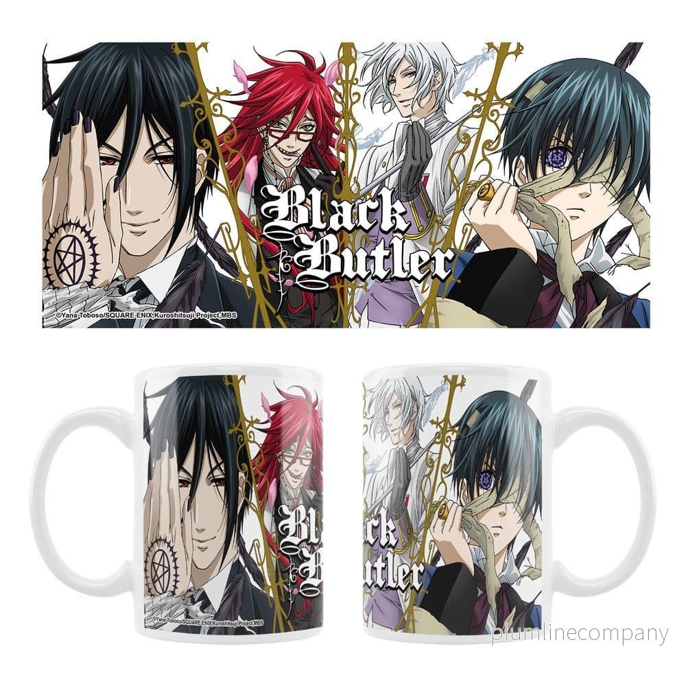 Black Butler Keramisk Muggar Sebastian, Grell, Ash, Ciel