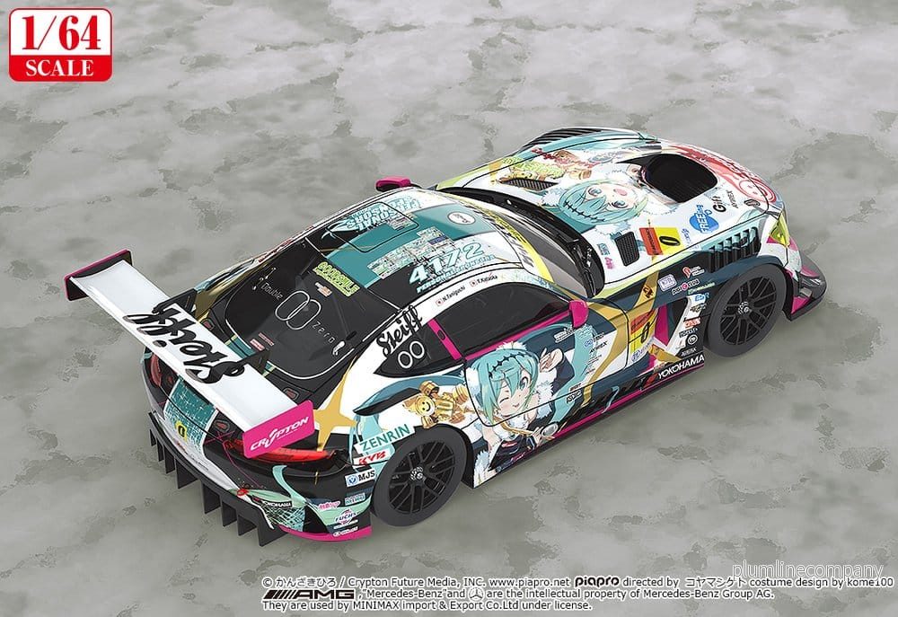 Hatsune Miku GT Project Fordon 1/64 Good Smile Hatsune Miku AMG 2018 SUPER GT-version 7 cm - Bild 3