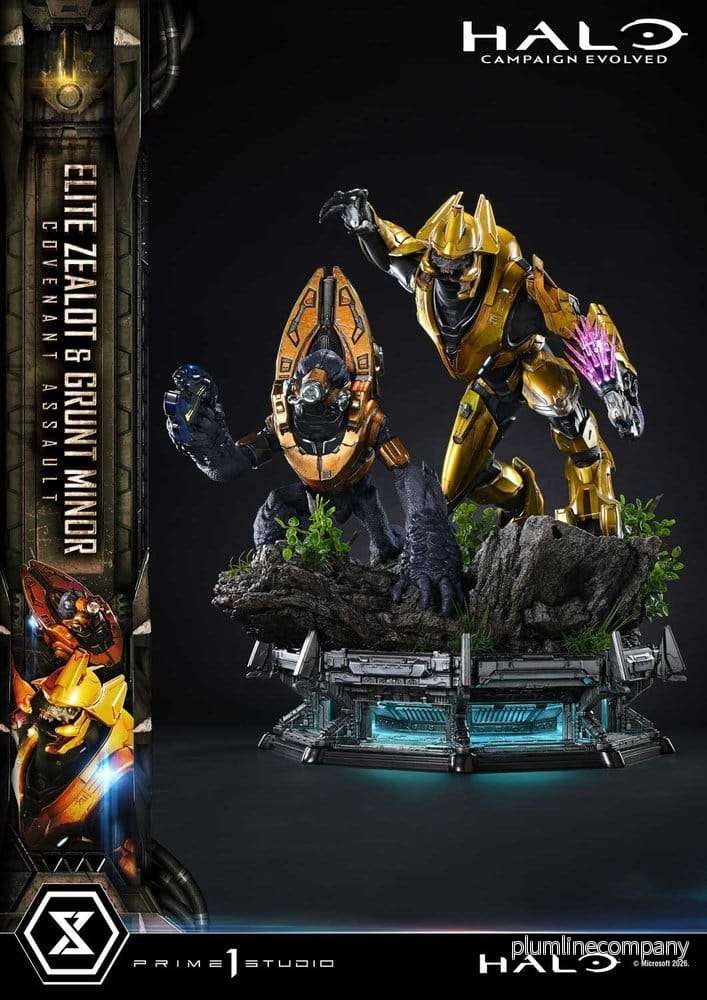 Halo: Campaign Evolved Ultimate Premium Masterline Statue 1/4 Elite Zealot & Grunt Minor: Covenant Assault 81 cm Halo: Campaign Evolved Ultimate Premium Masterline Statue 1/4 Elite Zealot & Grunt Minor: Covenant Assault 81 cm