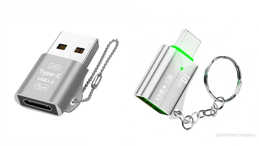 NÖRDIC OTG USB adapterkit USB-C hona till USB-A hane och USB-C hane till USB-A hona Silver NÖRDIC OTG USB adapterkit USB-C hona till USB-A hane och USB-C hane till USB-A hona Silver