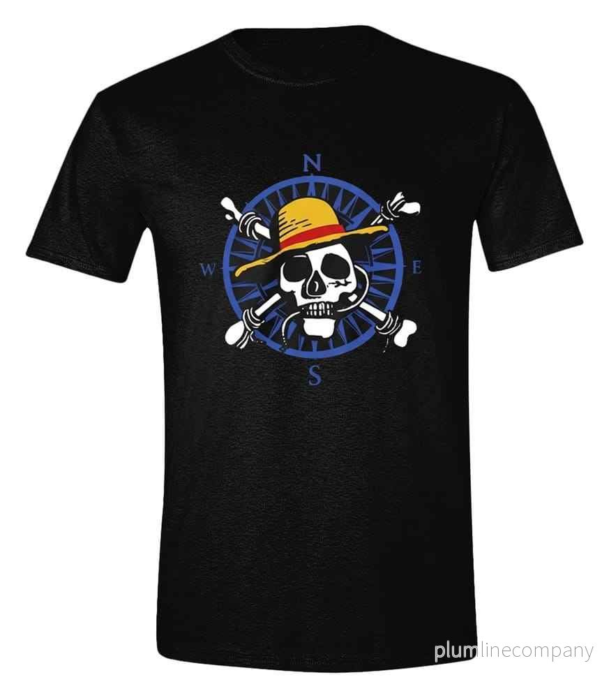 One Piece T-shirt med piratlogotyp i storlek XXL One Piece T-shirt med piratlogotyp i storlek XXL