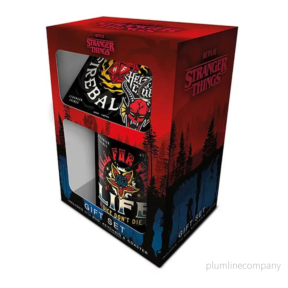 Stranger Things Mug, Coaster och Nyckelring Set Hellfire - Bild 3