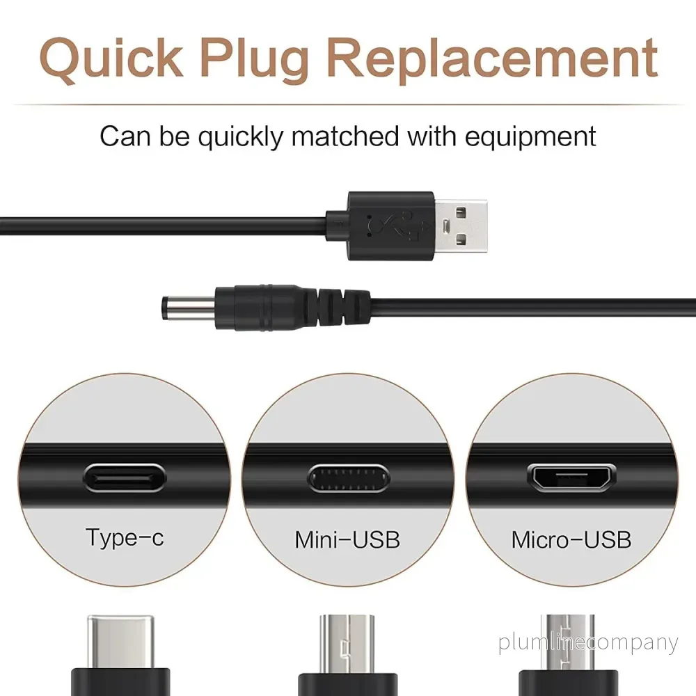 NÖRDIC 1m Strömkabel USB till DC med 11 kontakter USB DC POwer - Bild 3