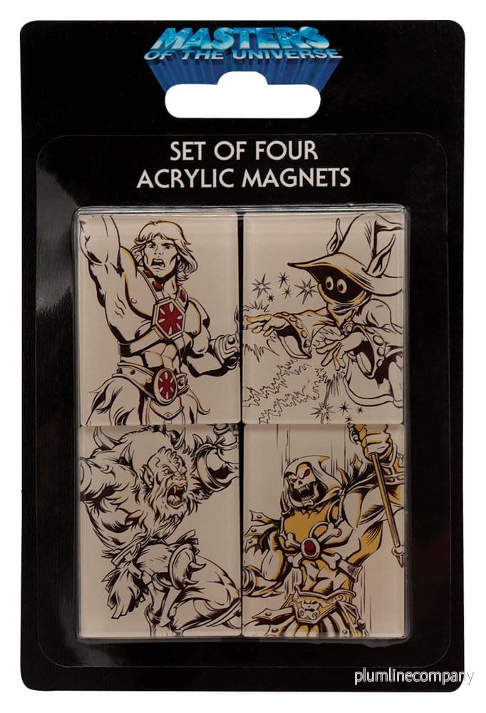 Masters of the Universe Magneter 4-Pack – He-Man™, Skeletor™, Beast Man™ och Orko™ i linjeteckningsstil - Bild 3