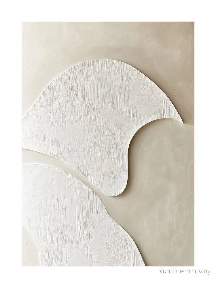 Curved White Forms Poster