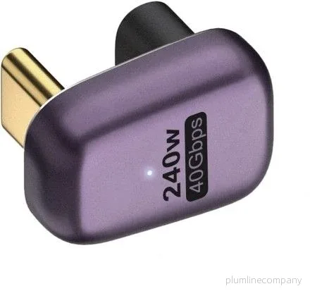 NÖRDIC USB4 vinklad adapter hane till hona 40G 8K60Hz PD100W NÖRDIC USB4 vinklad adapter hane till hona 40G 8K60Hz PD100W