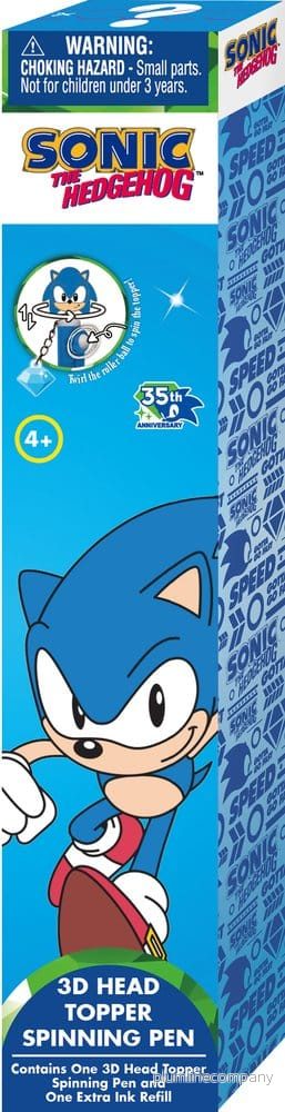 Sonic 3D Huvudtopp Snurrande Pennställ, 12-pack - Bild 3