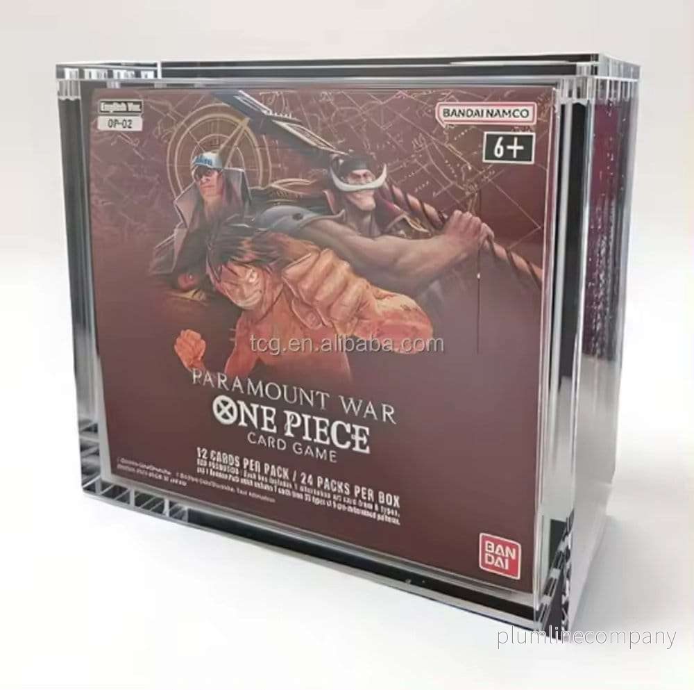 Evoretro akryl-displaycase för Bandai One Piece TCG Larger Booster Box (OP-02) Evoretro akryl-displaycase för Bandai One Piece TCG Larger Booster Box (OP-02)