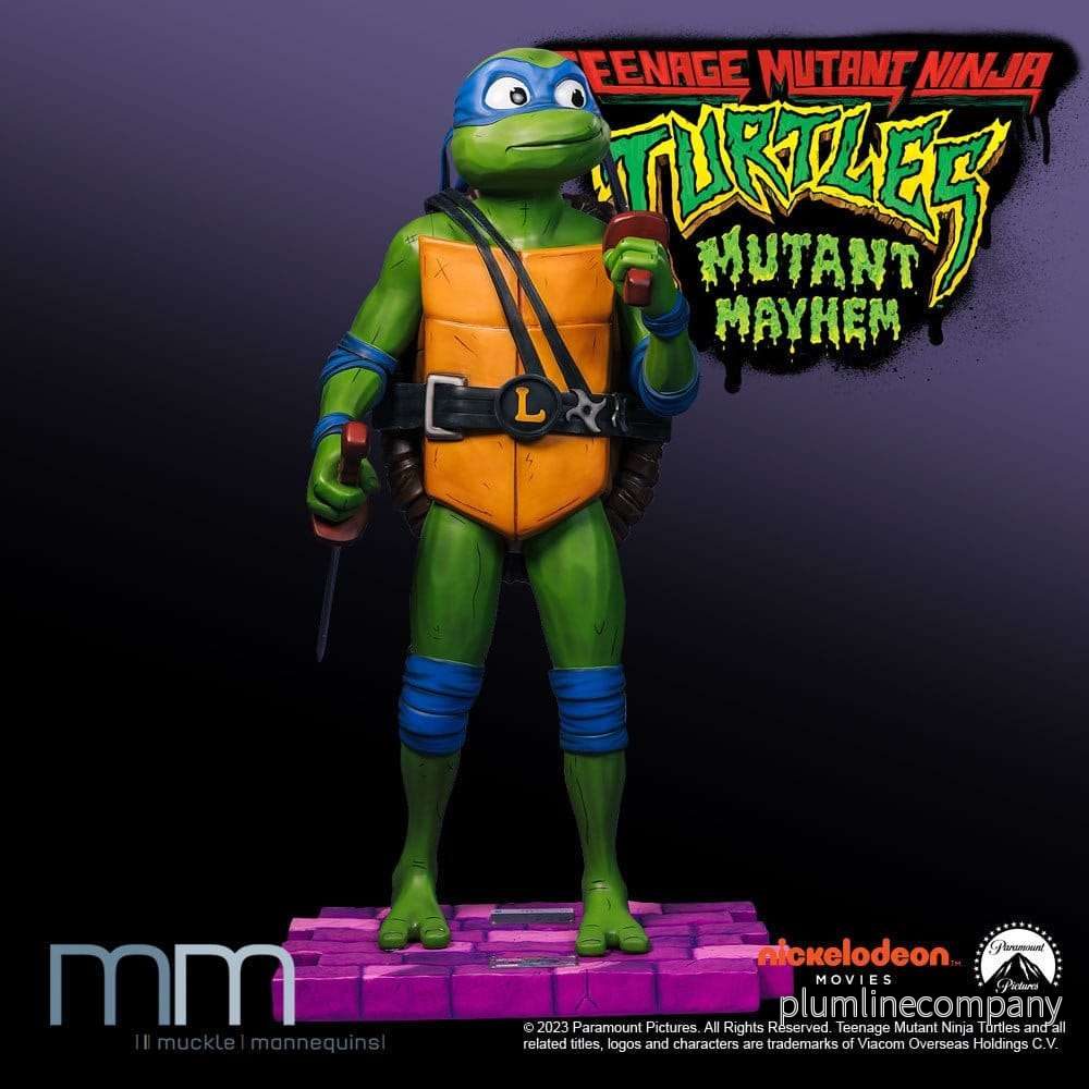 Teenage Mutant Ninja Turtles: Mutant Mayhem staty i naturlig storlek Leonardo 172 cm Teenage Mutant Ninja Turtles: Mutant Mayhem staty i naturlig storlek Leonardo 172 cm