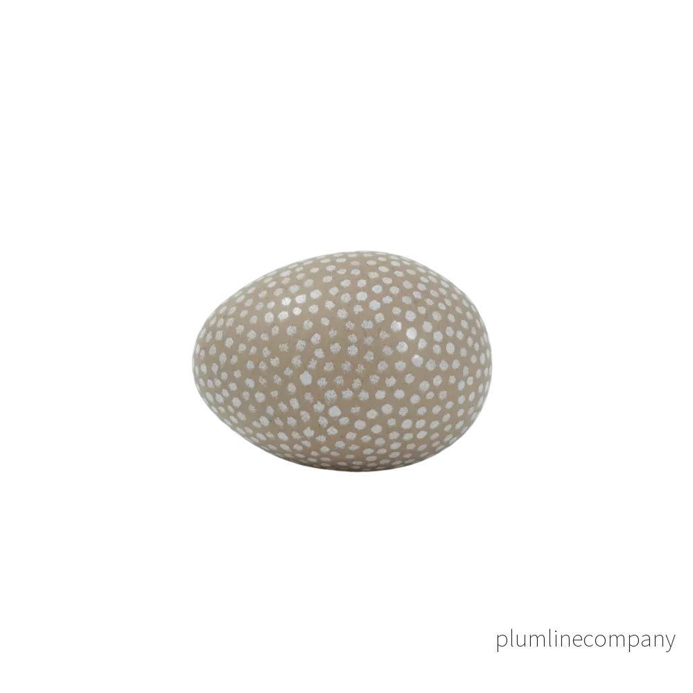 Ägg Mini Prick Mocca/vit
