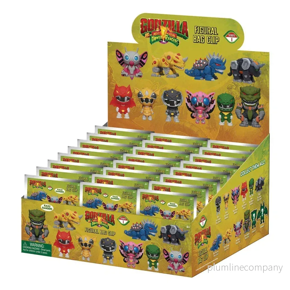 Godzilla vs. Power Rangers 3D PVC Bag Clips Series 1 Display (24) - Bild 2