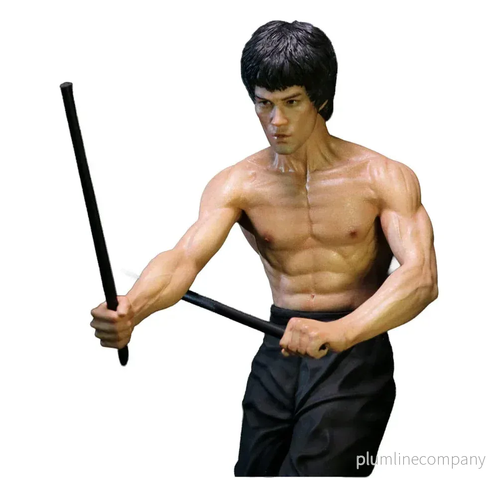 Enter the Dragon Film Figur 1/6 Bruce Lee Kali Sticks Kamp Normal Källarversion 30 cm