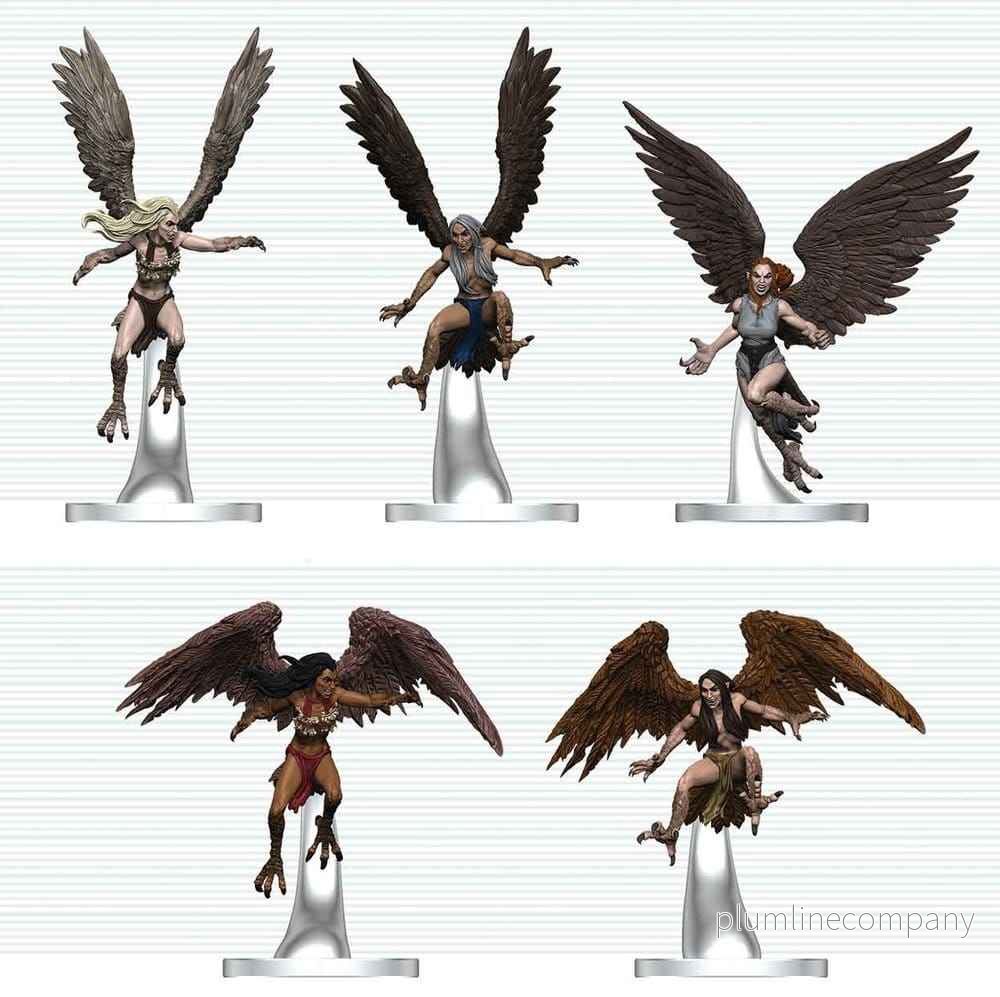 D&D Ikoner från Riken Miniatyrfigurer Harpysvärm 20 cm