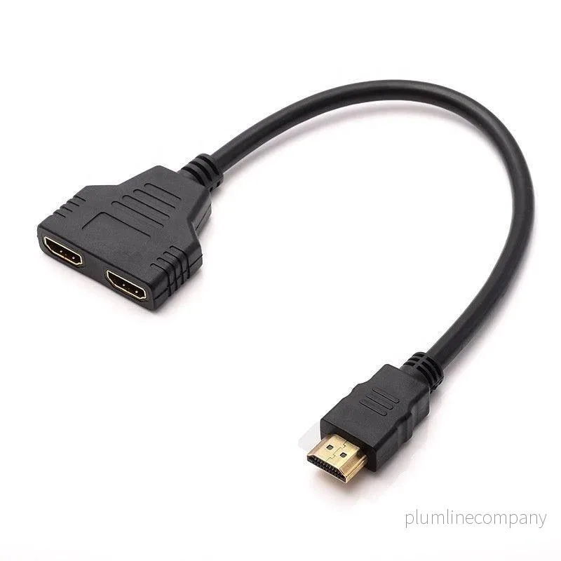 HDMI Splitter 1 till 2 upplösning 1080p 10cm kabel HDMI Splitter 1 till 2 upplösning 1080p 10cm kabel