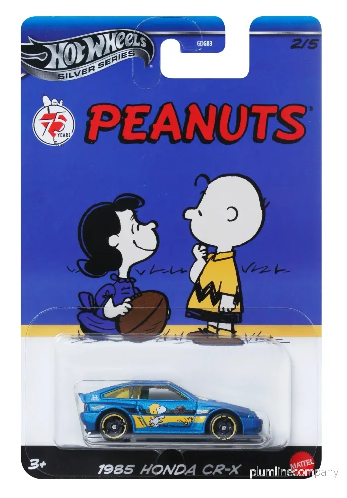Mattel Hot Wheels: Silver Series Peanuts 75th - 1985 Honda CR-X Fordon (JCB82)