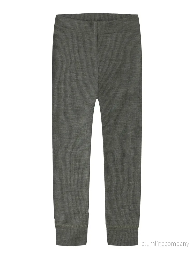 Ribbade leggings i 100% merinoull – NMNWAX WOOL RIB LEGGING NOOS – Mulled Basil Ribbade leggings i 100% merinoull – NMNWAX WOOL RIB LEGGING NOOS – Mulled Basil