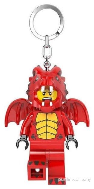 LEGO Mini Figur Nyckelring Dräkt Drakdmaskerad