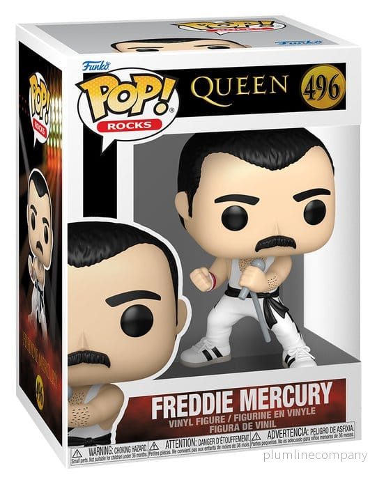 Queen POP! Rocks-figur Freddie Mercury (vit linne) 9 cm - Bild 3