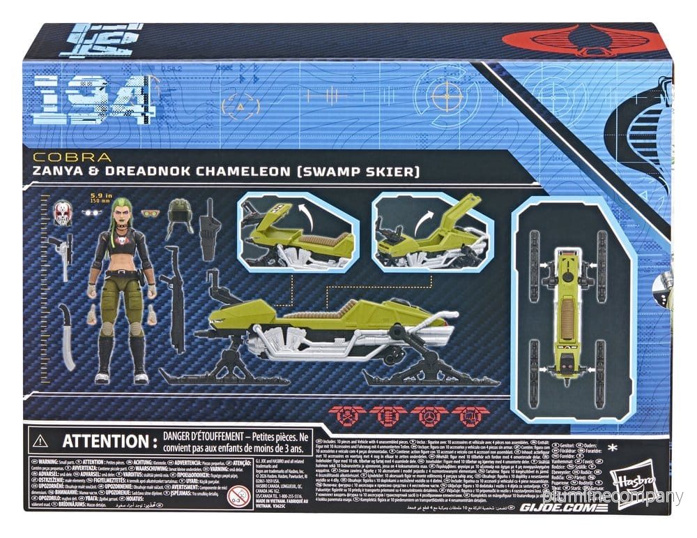 G.I. Joe Classified Series Actionfigur och Fordon Set #194 Zanya och Dreadnok Kameleont (Sumpåkare) 15 cm - Bild 3