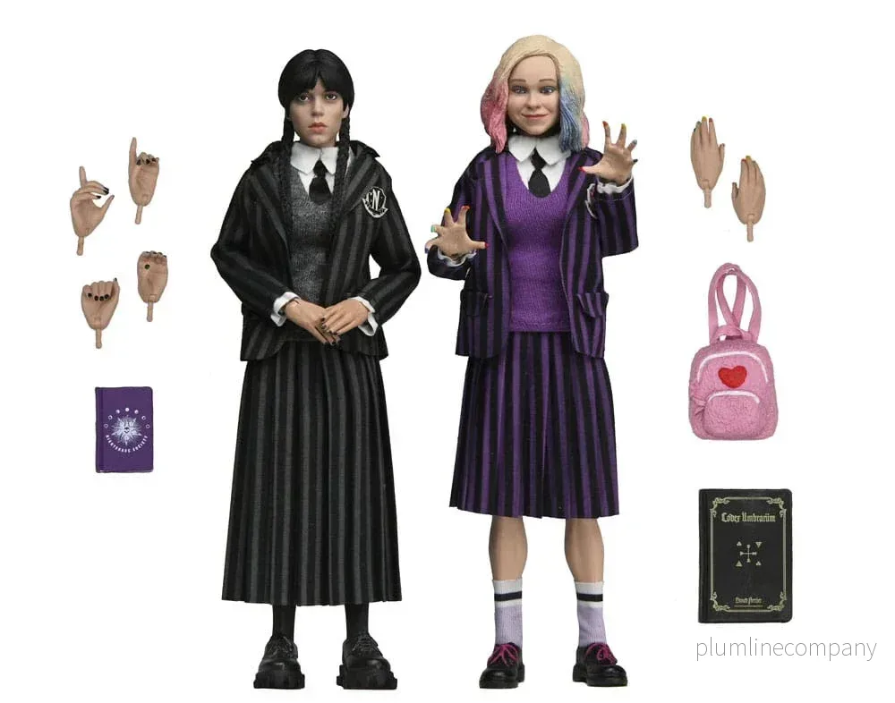 Wednesday Action Figur 2 Pack - Wednesday Addams (Nevermore Uniform) och Enid 20 cm - Bild 3