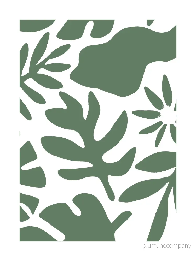 Green Botanical Cutout Poster Green Botanical Cutout Poster