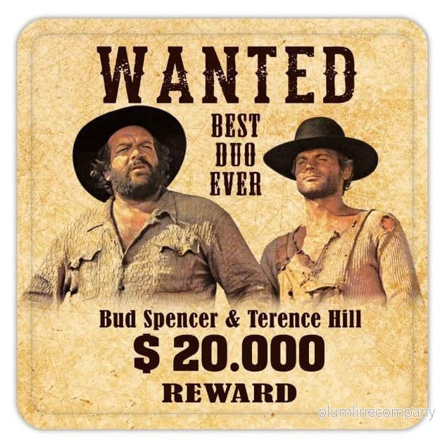 Bud Spencer & Terence Hill Tin Coasters 10 x 10 cm Bud Spencer & Terence Hill Tin Coasters 10 x 10 cm
