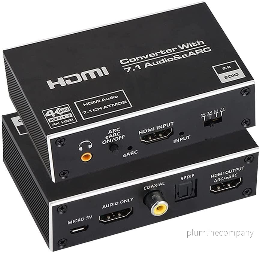 NÖRDIC HDMI Extractor 4K60Hz HDMI till HDMI+Optisk Toslink+Coaxial+3.5mm Audio+7.1CH HDMI Stöd för eARC/ARC HDR Dolby ATMOS NÖRDIC HDMI Extractor 4K60Hz HDMI till HDMI+Optisk Toslink+Coaxial+3.5mm Audio+7.1CH HDMI Stöd för eARC/ARC HDR Dolby ATMOS