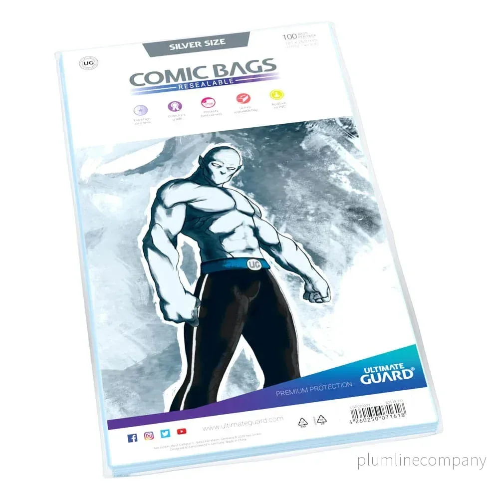 Ultimate Guard Comic Bags Resealable (100) - Silver Size - Bild 3