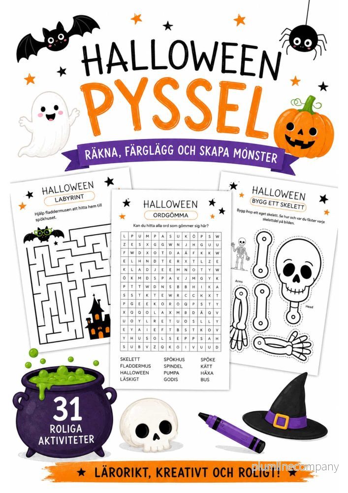 Stora Halloweenpaketet – 31 roliga pyssel och aktiviteter