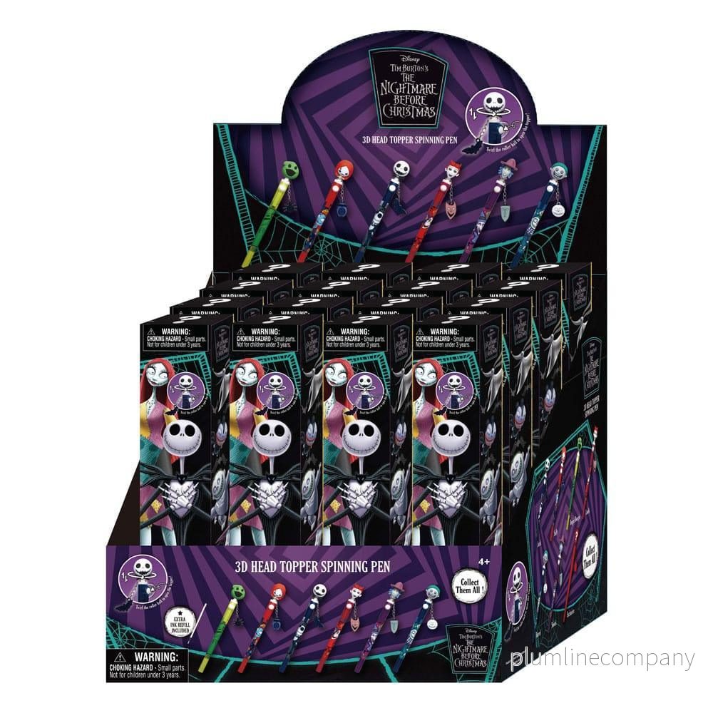 Nightmare Before Christmas Pen 3D Head Topper Spinning Pen Nightmare Before Christmas Pen 3D Head Topper Spinning Pen