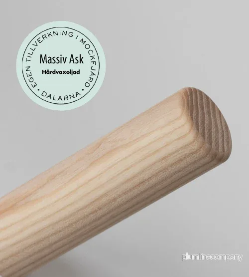Ledstång i massiv oljad Ask