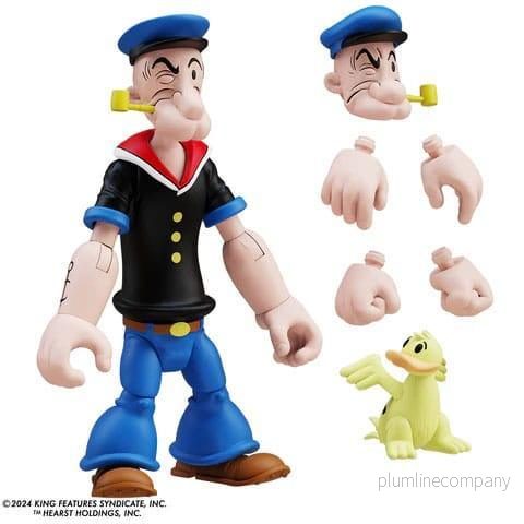 Popeye Actionfigur Wave 03 – Första Utseende i Svart Tröja - Bild 3